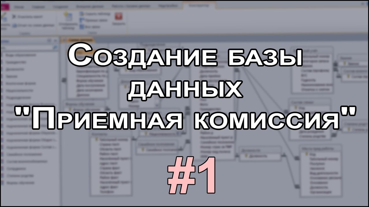 Практическое задание по теме MS Ассеss - создание простой базы данных