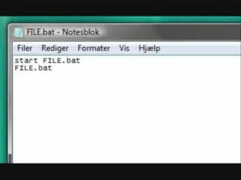 PC Command: Making a .bat file (also called 'virus')