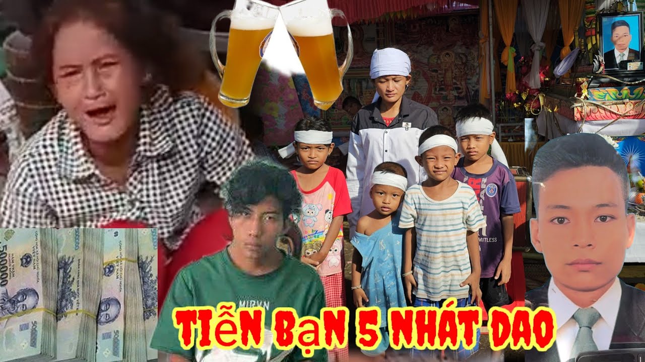 Tiếng khóc xé lòng 4 đứa con thơ nhớ Cha ...........  5 Nhát  D.ao Mất mạng vì Bia 