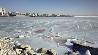Замёрзший Каспий. Актау. 12 января 2023