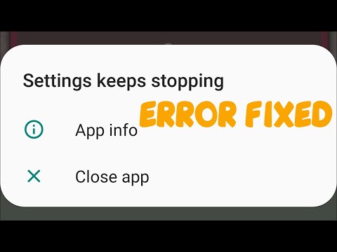 Settings Keeps Stopping