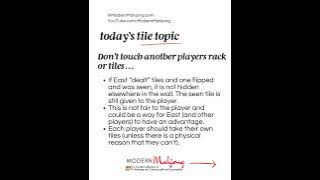 Mahjong, Wednesday 6/18/25 Daily Talk of the Tiles by ModernMahjong Understanding why setup, Like#1