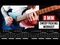 ULTIMATE 8 MIN SWEEP PICKING WORKOUT - arpeggios, finger rolling, legato!