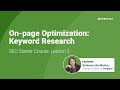 On-page Optimization: Keyword Research