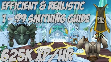 Efficient & Realistic 1-99 Smithing Guide 650k xp/hr [Runescape 3 - 2016]
