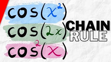 Derivative of cos(x^2), cos^2(x), and cos(2x) with Chain Rule  | Calculus 1 Exercises