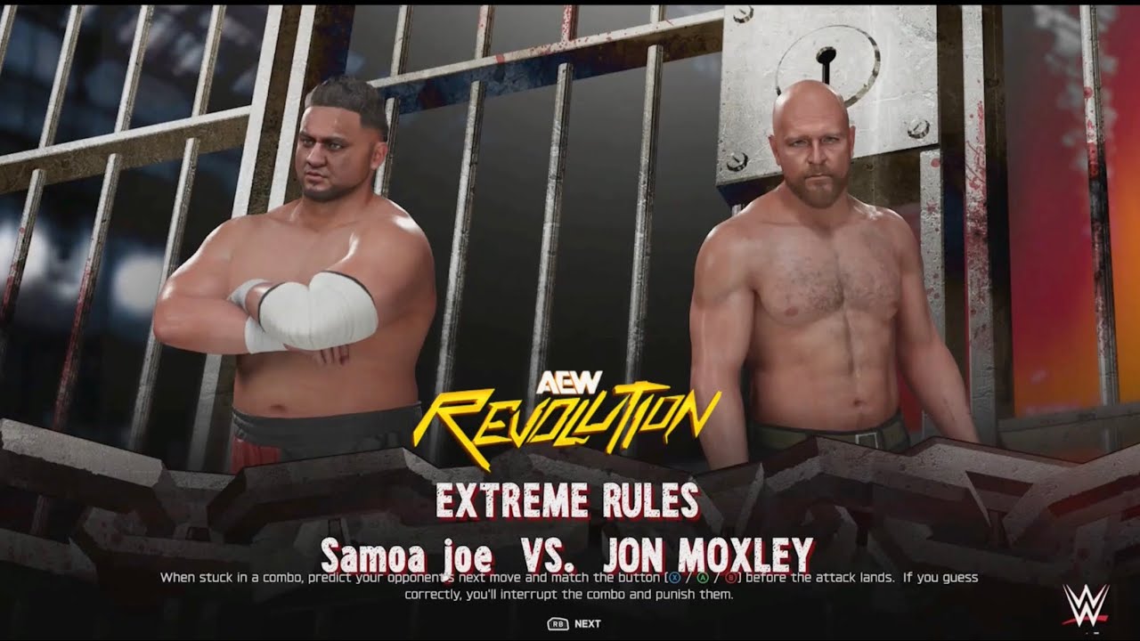 WWE 2K25 SAMOA JOE VS JOHN MOXLEY 