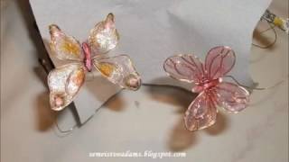 Wire flowers with nail polish