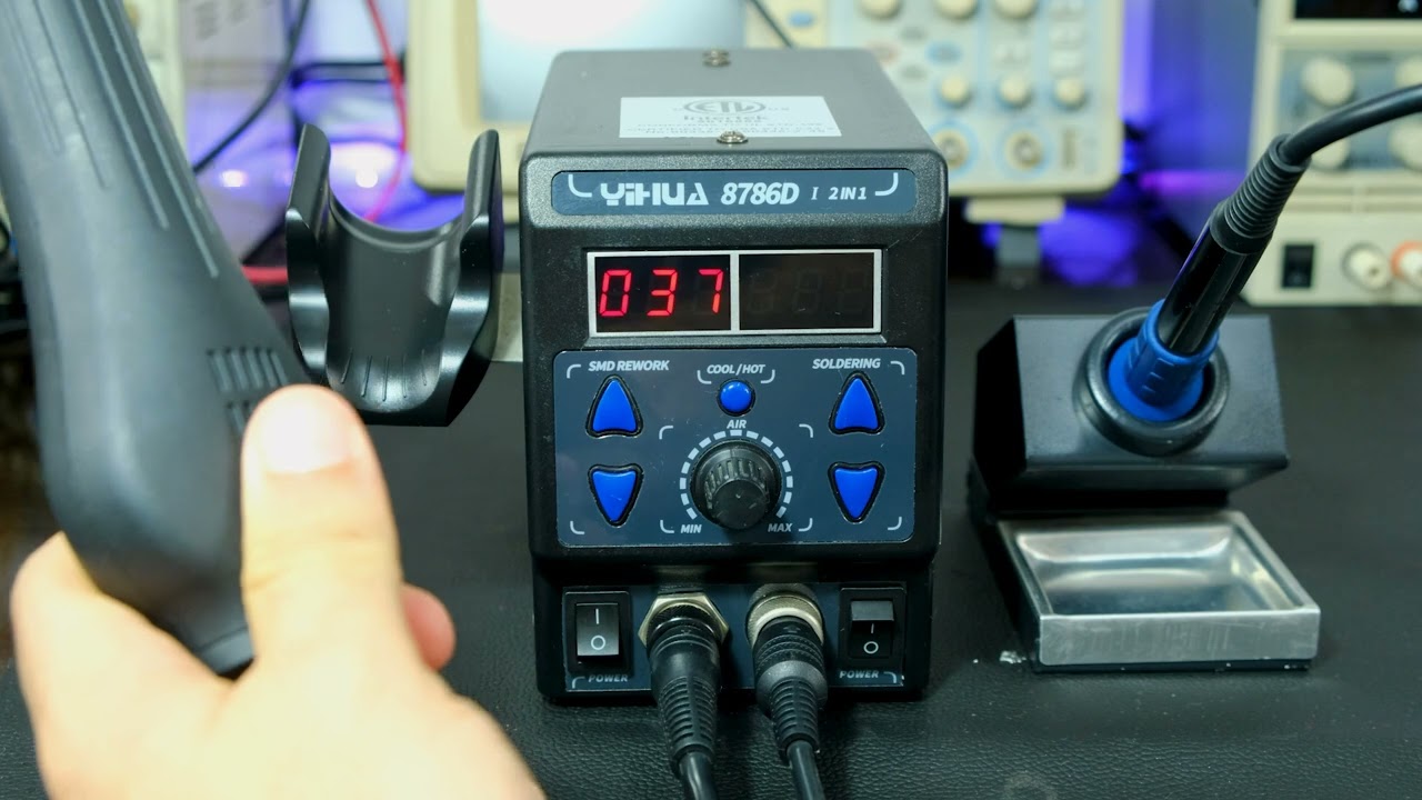 YIHUA 8786D-I – Digitale 2-in-1 Löt- Und Heißluftstation, 220V, Bis 480°C
