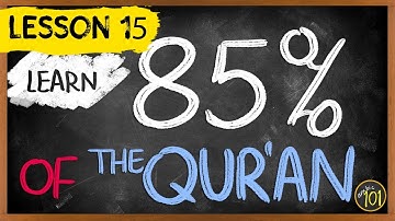 Understand 85% of the Quran with THIS frequency list - Lesson 15 | Arabic101