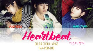 INFINITE F-HEARTBEAT（가슴이 뛴다）COLOR-CODED LYRICS HAN-ROM-ENG