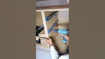 Tandem kitchen trolley channel fitting process #modularkitchen #woodworking #shortvideo