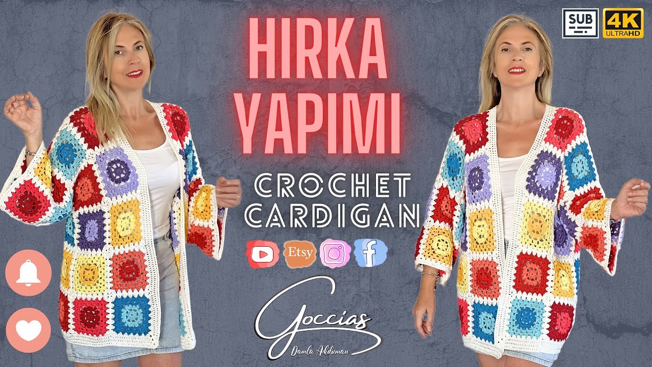 HIRKA YAPIMI - CROCHET CARDIGAN - DIY - Subtitle