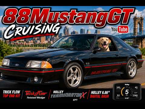 Cruising Through Town in My ’88 Mustang GT 🔥Trick Flow Top-End Kit • Holley Terminator X EFI