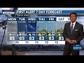 Showery conditions start the work week, with stronger trades on the way