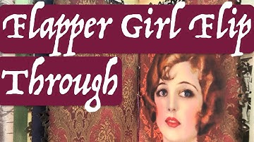 1920s Flapper Ladies Junk Journal Flip Through #flipthrough
