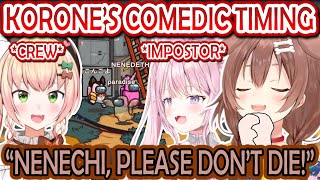 [All 9 POVs] Korone Laughs As She Fails to Protect Nene As Guardian Angel in Hololive Among Us