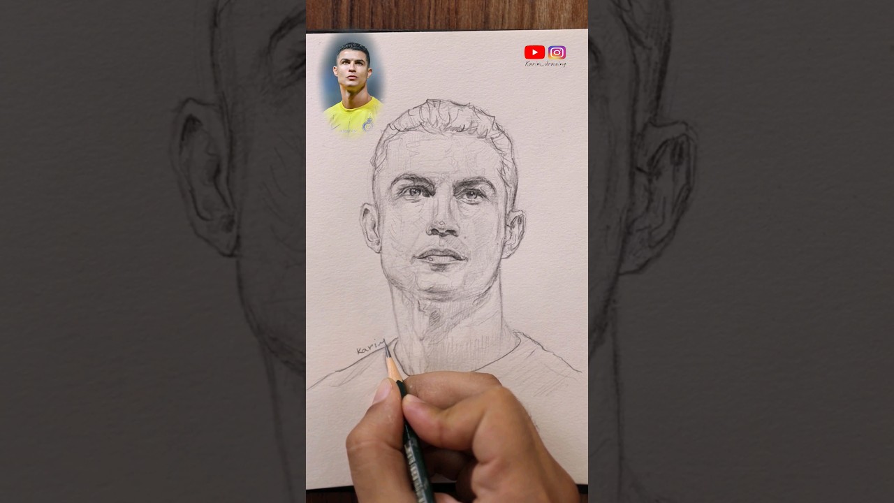 Creating Cristiano Ronaldo's Portrait: Loomis Method Tutorial