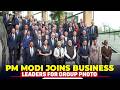 PM Modi, EU’s Ursula &amp; Swedish PM Join Business Leaders for Group Photo in Sweden