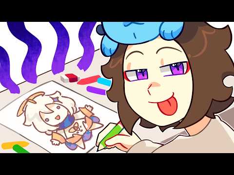 desenhei personagens de jogo de anime
