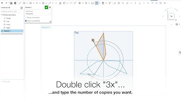 OnShape - the Circular Pattern tool with a sketch