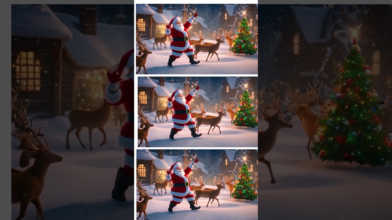 Dancing Santa and Reindeer –A Magical Christmas Animation! 
