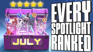 Open THESE Spotlight Caches | Ranking & Opening EVERY Spotlight Cache: July 2023 | Marvel Snap