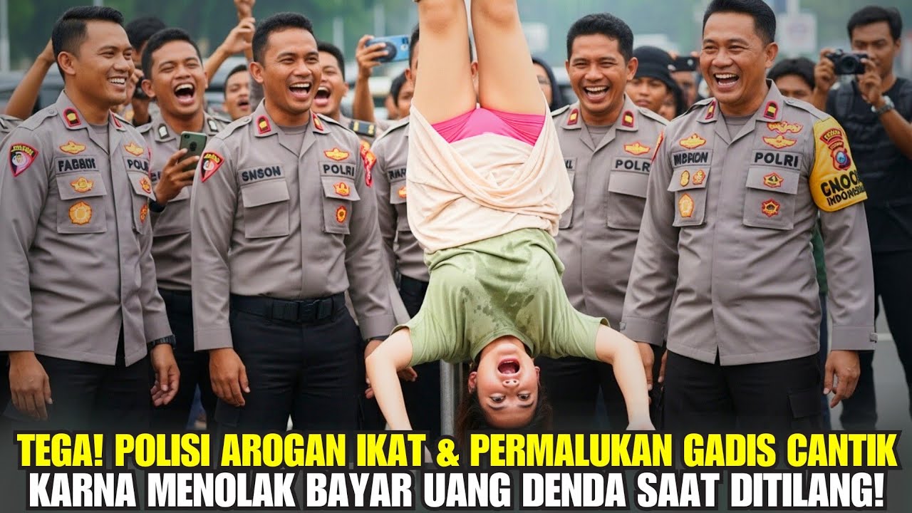 GADIS INI DIGANTUNG TERBALIK OLEH POLISI AROGAN, TAPI MEREKA LANGSUNG HANCUR SAAT SANG KAKAK MAYOR 