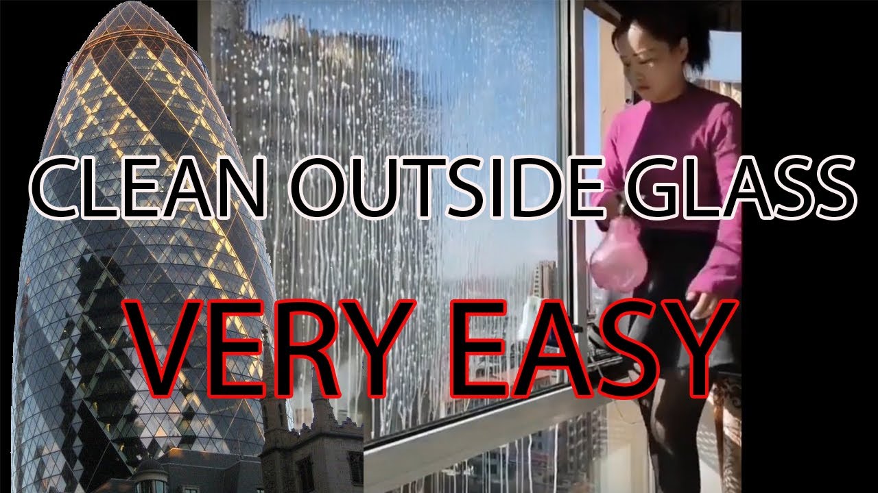 How to clean outside building window