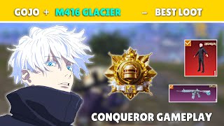 GOJO SUIT ❌ M416 GLACIER ❄️ | SOLO CONQUEROR GAMEPLAY 👑 