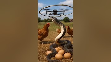 Advanced Drone Captures a black and white snake with round hooking.#Drohne #Schlange #ドローン #ヘビ