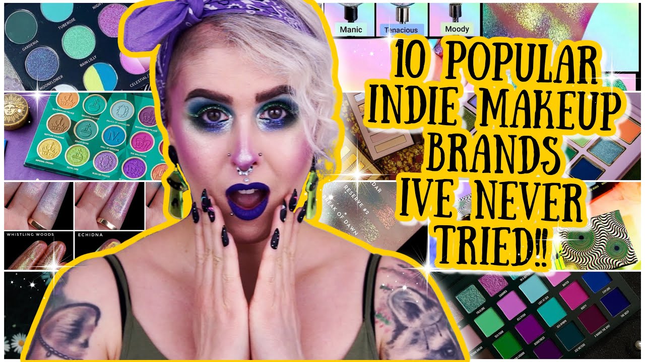 10 Popular Indie Makeup Brands Ive Never Tried!! 😳🌈 YouTube