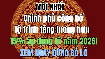 Mới nhất: Chính phủ công bố lộ trình tăng lương hưu đến 15%, áp dụng từ năm 2026!