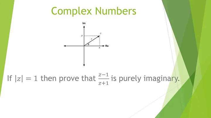Complex Numbers: Prove that (z-1)/(z+1) is purely imaginary