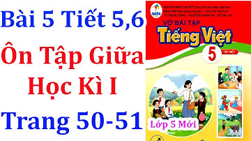 Vở bài tập tiếng việt lớp 5 cánh diều Bài 5 Ôn tập giữa học kì 1 Tiết 5,6