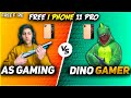 As Gaming Vs Dino Gamer| Free iPhone 11 For Dino Chimkandi Best Clash Squad Battle- Garena Free Fire