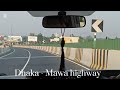 Driving in Bangladesh. Dhaka - Mawa highway silent mood.