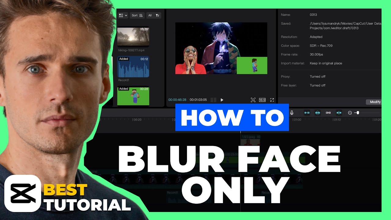 How To Blur Face Only In CapCut PC - YouTube