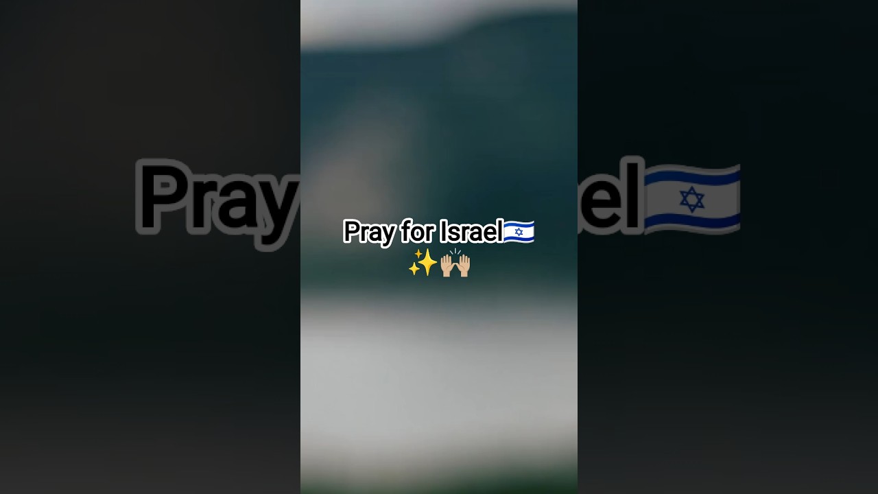 "Praying for peace in Israel 🕊️✨ May God protect the land and heal every heart.
