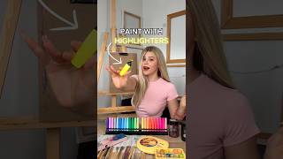 IS IT POSSIBLE TO PAINT WITH HIGHLIGHTERS?🤔 #art #short #artchallenge #zaralarsson #highlighters