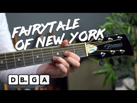 Fairytale Of New York EASY CHORDS Guitar Lesson Tutorial - The Pogues Kirsty MacColl