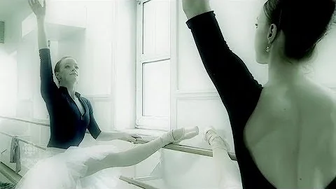 Twin ballet dancers performing together in Sleepin...