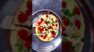 simple home made egg tomato capsicum pizz simple dish#morning break fast dish|really taste is nice️