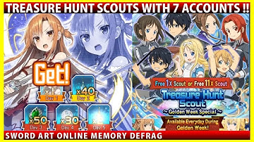 Treasure Hunt Scouts Everyday? 7 Accounts TH Scout & Get Free 6stars Asuna For Free! (SAOMD)