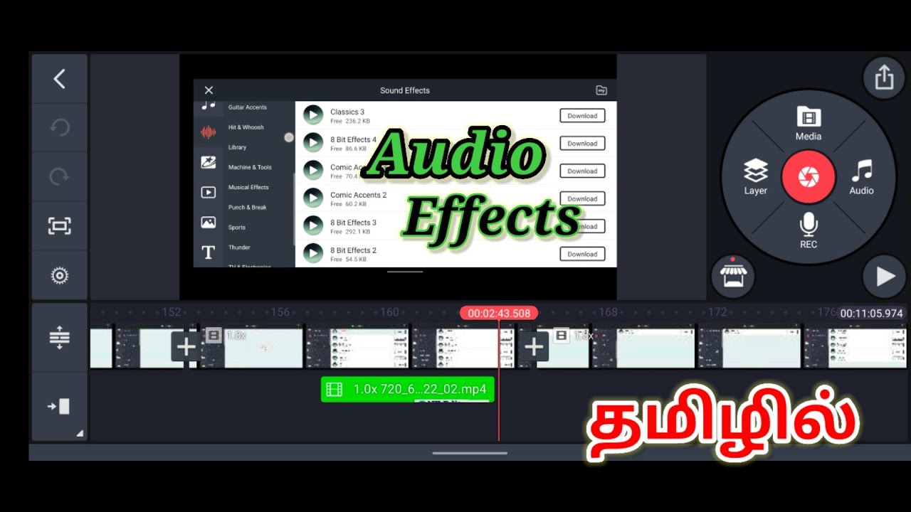 Kinemaster Audio Effects🎧 kinemaster video editing tutorial in tamil NK Editz Voice Changer Envelope