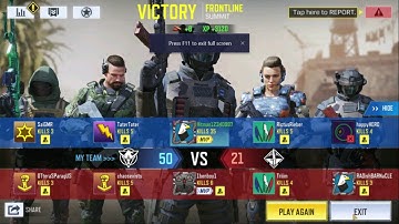 Call Of Duty Mobile | Frontline | crash | 19 Kills | Pc Gameplay