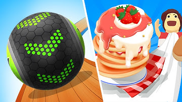 Going Balls Vs Pancake Run All Levels NEW UPDATE Gameplay Android, iOS  W3L9S2A0Q1B