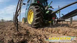 Spreading Compost in Vineyard