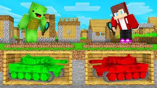 Mikey and JJ Found Buried Tanks in Minecraft (Maizen)