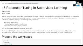 18 Parameter Tuning in Supervised Learning